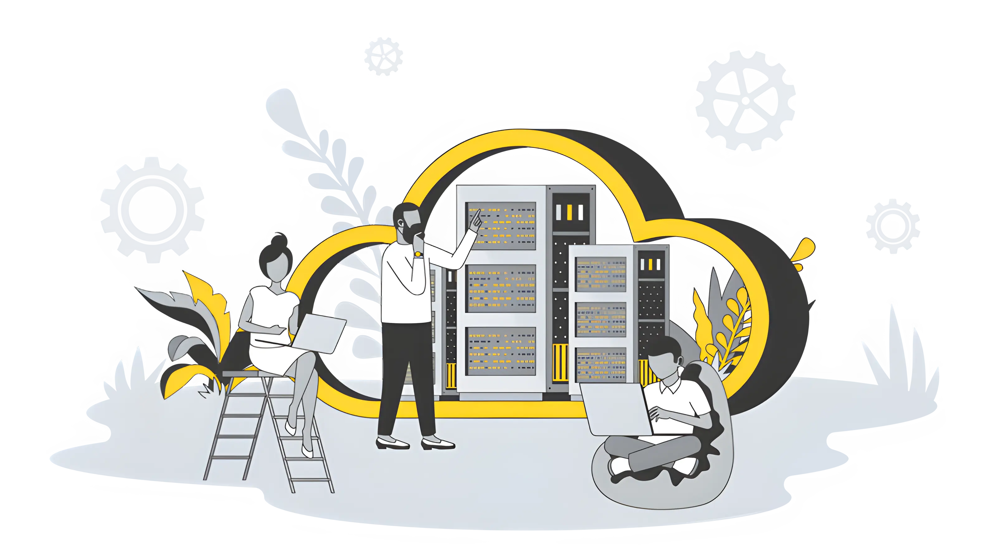 Co-working illustration